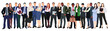 © artist404 - group of business people standing together on white background