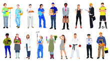 Set Of People Representing Diverse Professions