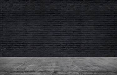 black brick plaster pattern background