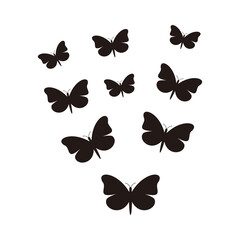 Wall Mural - Butterfly set icon vector illustration sign