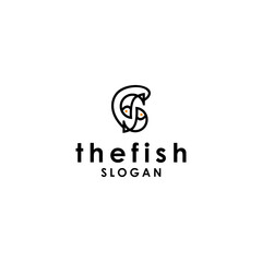 Wall Mural - Thefish logo icon design vector 