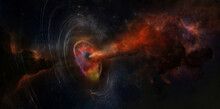 Black Hole In Space. Elements Of This Image Furnished By NASA.