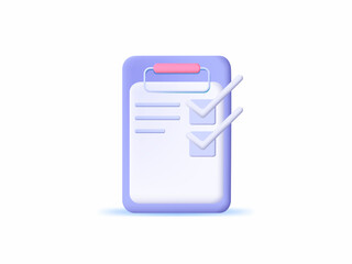 3d assigment icon illustrations concept