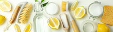 Concept Of Household Cleaners With Lemon Acid