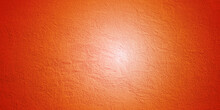 Panorama Of Cement Wall Painted Brown Texture And Orange White Textured Paper Background. Texture Of Reflection On Rough Orange Paint Metal Wall, Abstract Backdrop Background Texture..