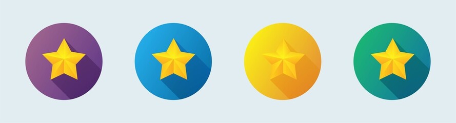 Wall Mural - Stars customer product favorite flat icon for apps and websites. User interface vector icon.