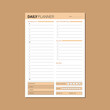 Daily planner printable template, Daily to do list printable, 