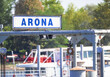 Arona,pier at lake Maggiore.Italy