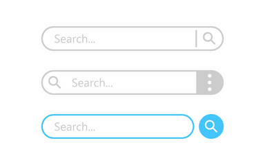 Fototapete - Search bar in flat style. Website address vector illustration on isolated background. Internet link sign business concept.