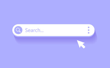 Fototapete - Search bar in flat style. Website address vector illustration on isolated background. Internet link sign business concept.