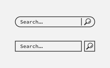 Fototapete - Search bar in flat style. Website address vector illustration on isolated background. Internet link sign business concept.