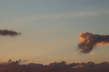 Wall Mural - Beautiful clouds at sunset, abstract nature background