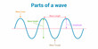 © Zizo - label the parts of a wave vector illustration isolated on white background