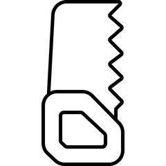 Canvas Print - hand saw outline icon