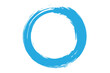 © Marinko - Circle brush stroke vector isolated on white background. Blue enso zen circle brush stroke. For stamp, seal, ink and paintbrush design template. Grunge hand drawn circle shape, vector illustration