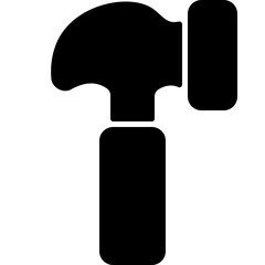 Wall Mural - hammer glyph icon