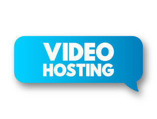 Poster - video hosting text message bubble, concept background