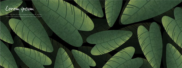 Wall Mural - leaves background design vector for ecology