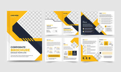 Wall Mural - Corporate business presentation backgrounds design template and page layout design for brochure, book, magazine, annual report and company profile, graphic elements design concept For Business.