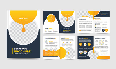 Wall Mural - Corporate business presentation backgrounds design template and page layout design for brochure, book, magazine, annual report and company profile, graphic elements design concept For Business.