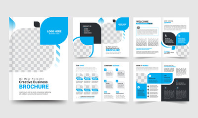 Wall Mural - Corporate business presentation backgrounds design template and page layout design for brochure, book, magazine, annual report and company profile, graphic elements design concept For Business.