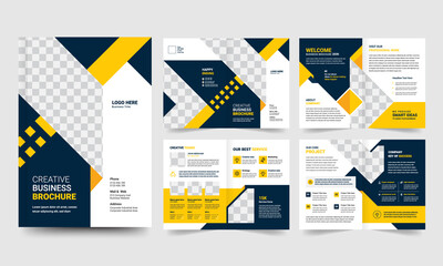 Wall Mural - Corporate business presentation backgrounds design template and page layout design for brochure, book, magazine, annual report and company profile, graphic elements design concept For Business.