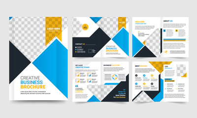 Wall Mural - Corporate business presentation backgrounds design template and page layout design for brochure, book, magazine, annual report and company profile, graphic elements design concept For Business.