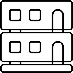 Canvas Print - modular building outline icon