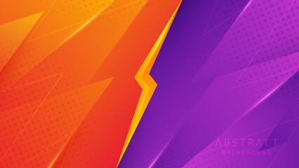Poster - Abstract Background with orange and purple color.
