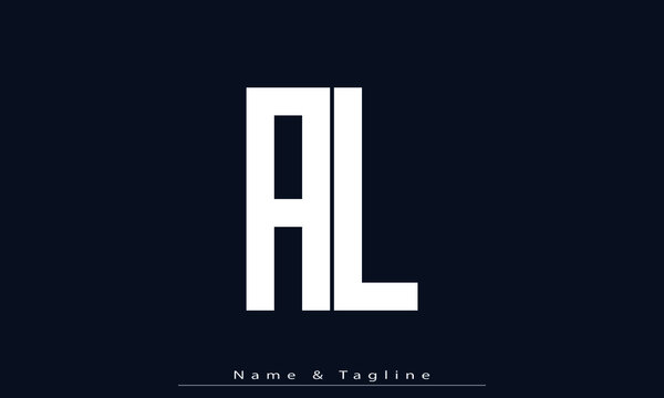 Alphabet letters Initials Monogram logo AL, LA