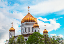 Christ The Saviour Cathedral In Moscow, Russia