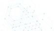 © Windawake - Abstract blue lines and dots connect background. Technology connection digital data and big data concept.