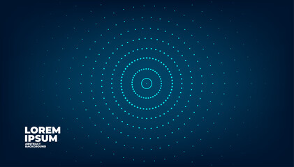 Poster - background with a blue dot circle.