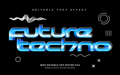 Future technology editable text effect template