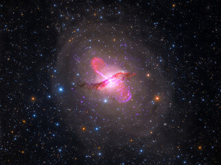 Wall Mural - elliptical galaxy centaurus a. ngc 5128 in constellation centaurus. elements of this picture furnish