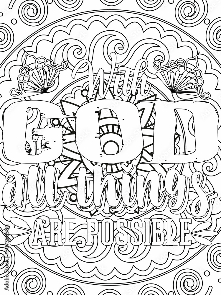 Bible Verse Coloring Pages, Christian Lettering coloring page for ...