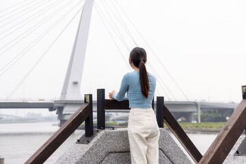 Canvas Print - Woman go visit Taipei city