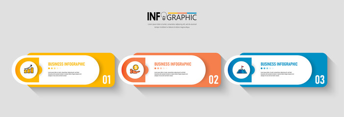 Fototapete - Presentation business infographic template vector.	
