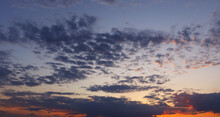 Overlay Sunset And Dartk Blue Clouds Photo Background