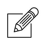 Fototapeta  - notowanie, ołówek z gumką ikona
