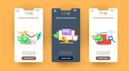 Wall Mural - mobile application, software and web development with 3d shapes
