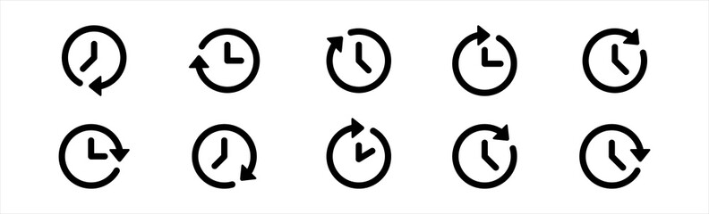 Poster - History icons. Account history vector symbol for apps and websites