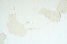White Cement Wall Background With Discolored