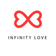 Endless love with infinity sign illustration 