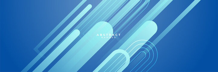 Blue abstract banner background