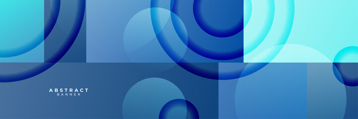 Blue abstract banner background