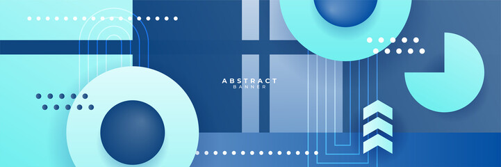 Blue abstract banner background