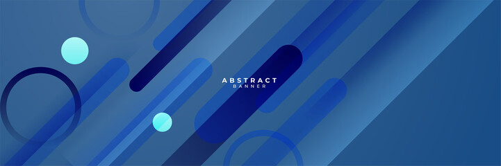 Blue abstract banner background