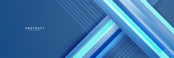 Blue abstract banner background