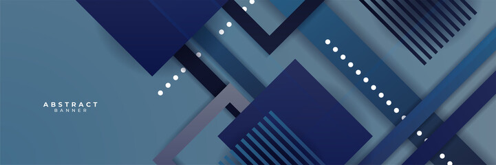 Dark blue abstract banner background